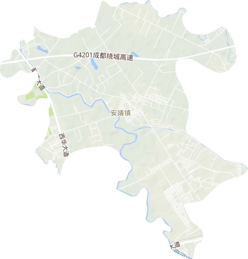 安靖镇地形图