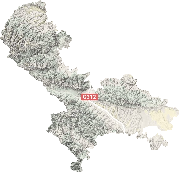 天祝藏族自治县地形图