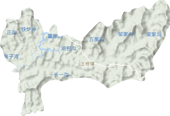 土桥镇地形图