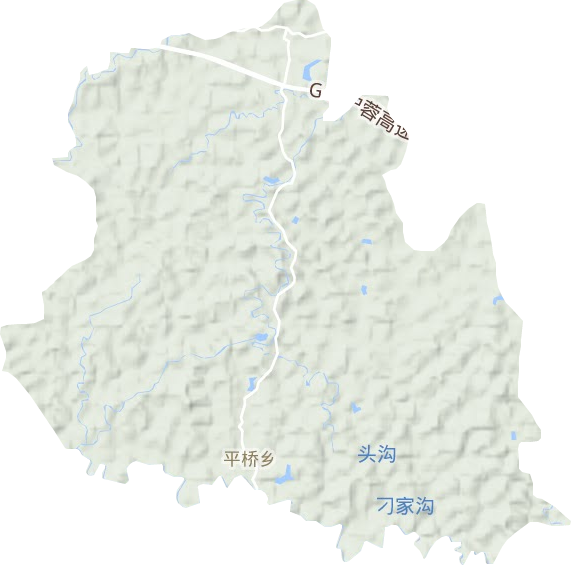 平桥乡地形图