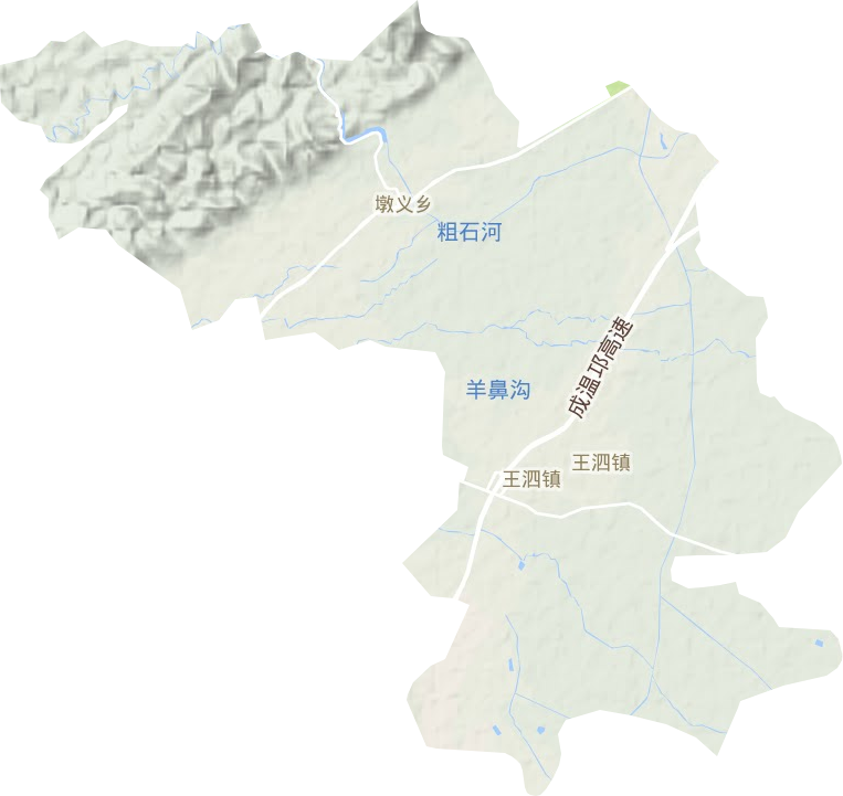 王泗镇地形图