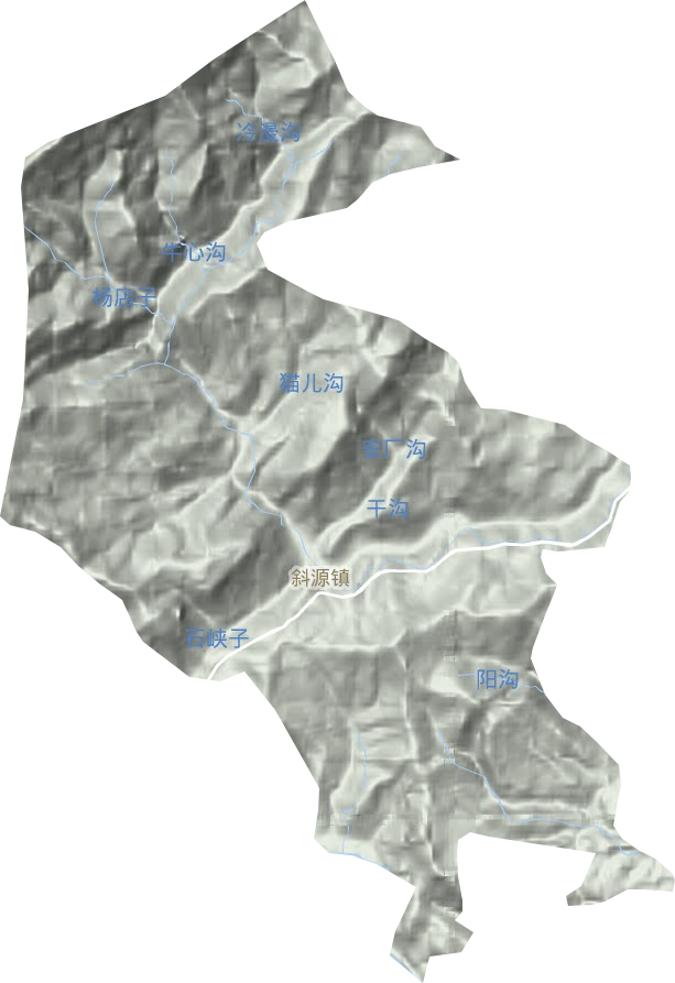 斜源镇地形图