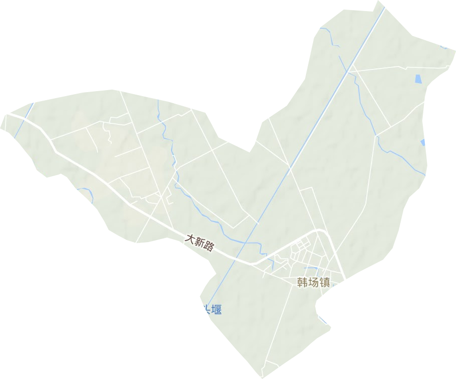 韩场镇地形图