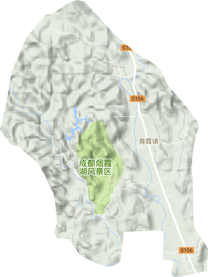 青霞镇地形图
