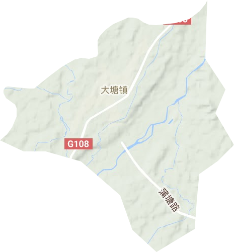 大塘镇地形图
