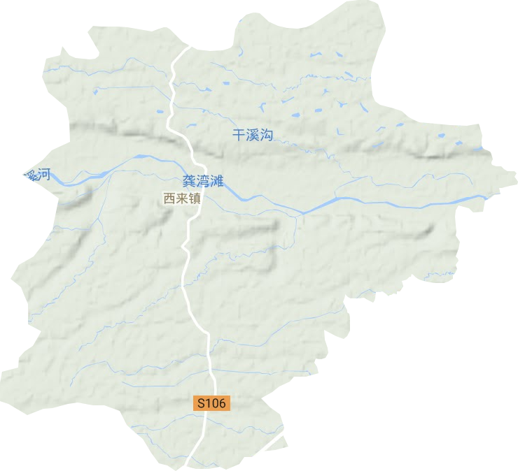 西来镇地形图