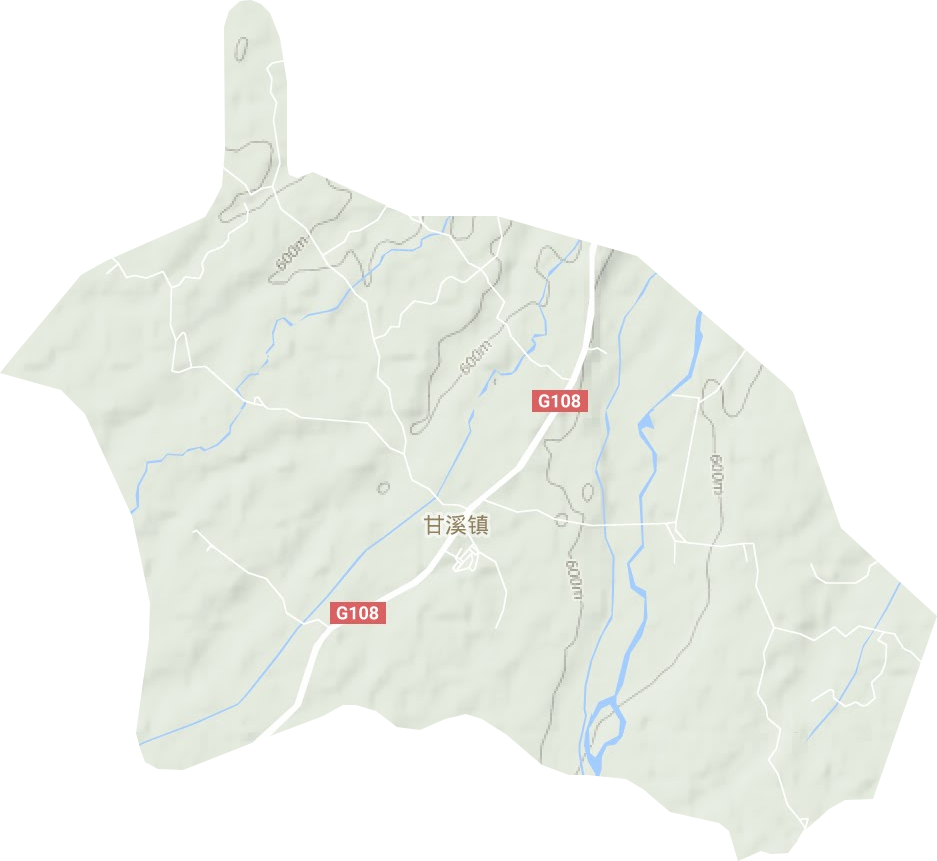 甘溪镇地形图