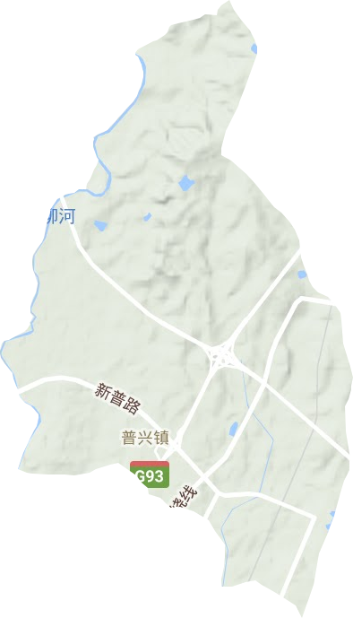 普兴镇地形图