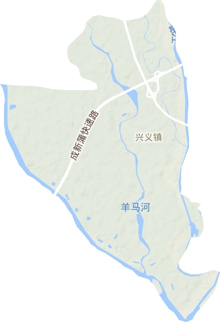 兴义镇地形图