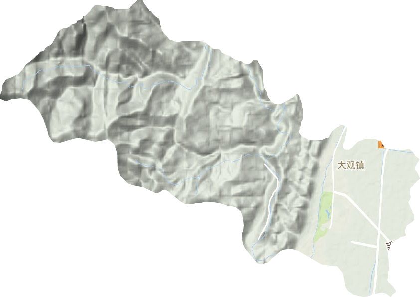 大观镇地形图