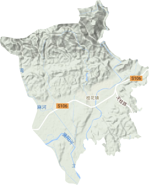 桂花镇地形图