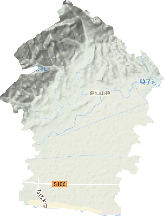 葛仙山镇地形图