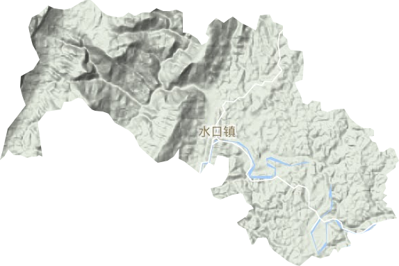 水口镇地形图