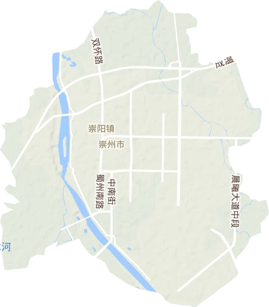 崇阳街道地形图
