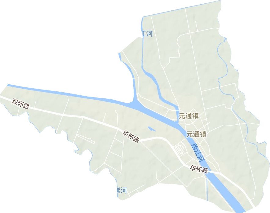 元通镇地形图