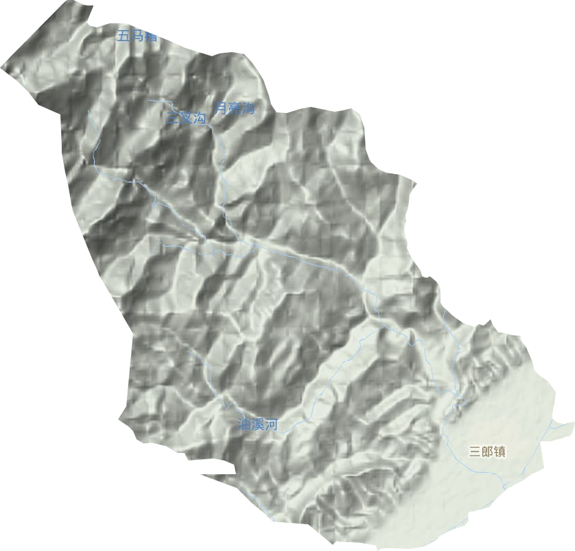 三郎镇地形图