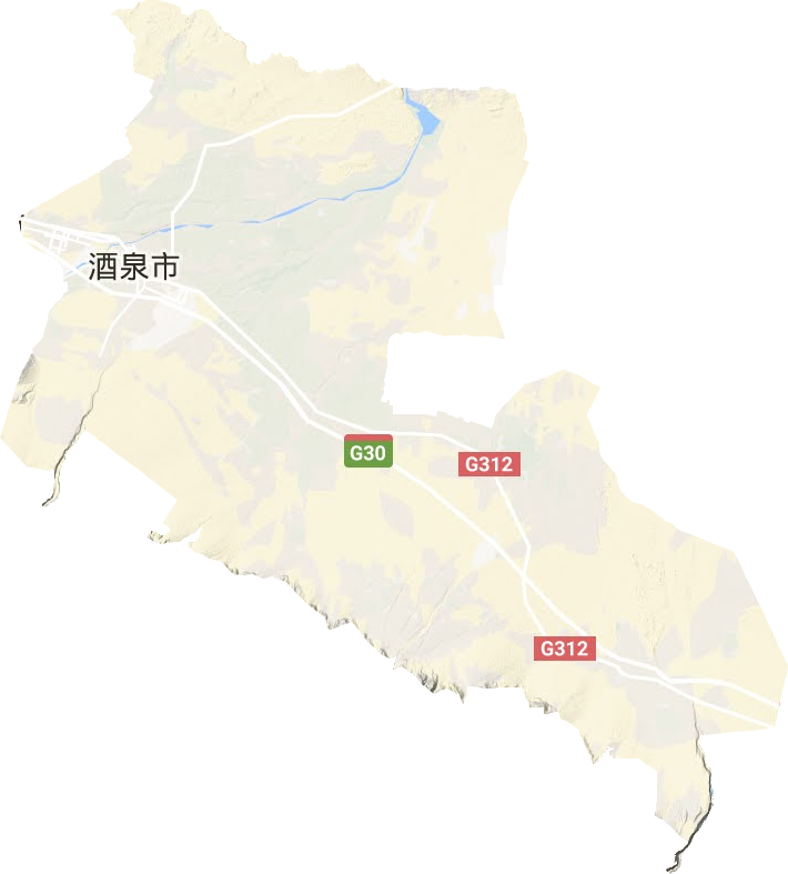 肃州区地形图