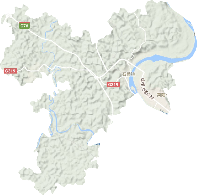 石桥镇地形图