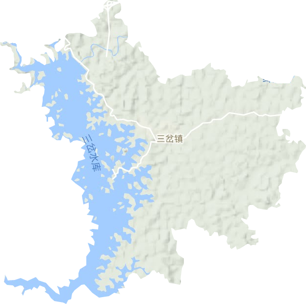 三岔镇地形图