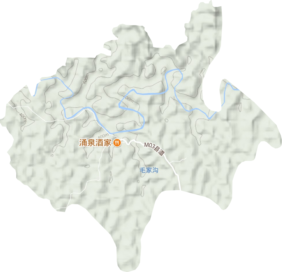 涌泉镇地形图