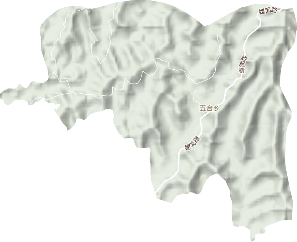 五合乡地形图