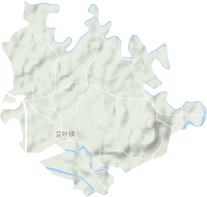 艾叶镇地形图