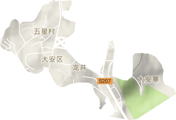 龙井街道地形图