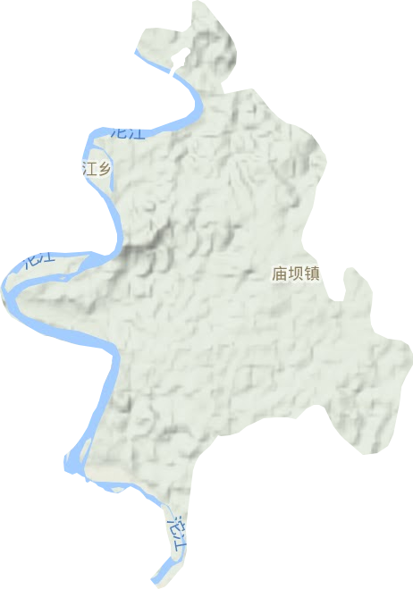 庙坝镇地形图