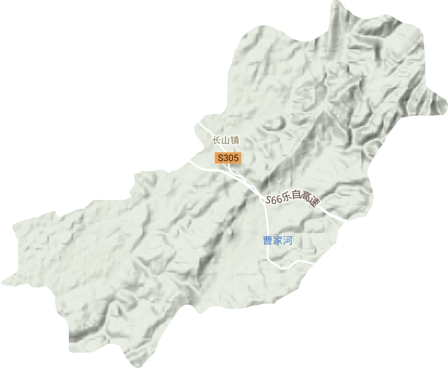 长山镇地形图