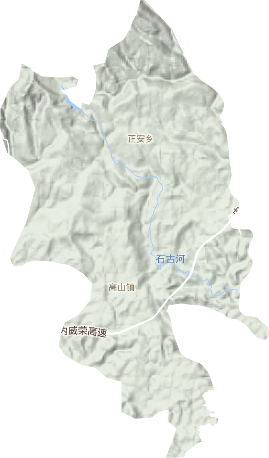 高山镇地形图