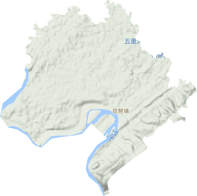 琵琶镇地形图
