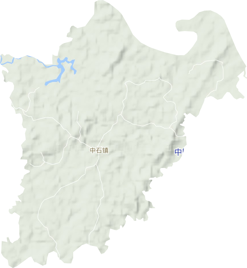 中石镇地形图
