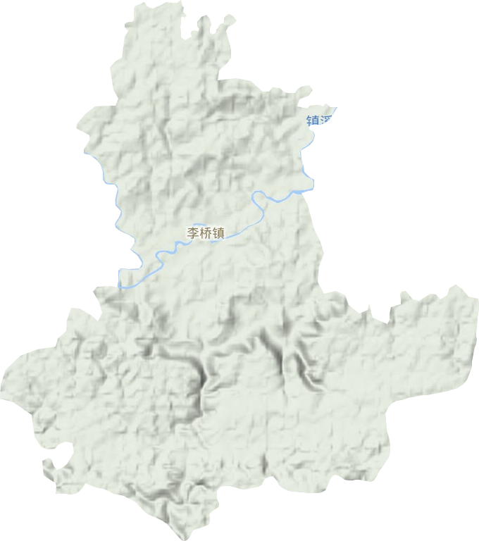 李桥镇地形图