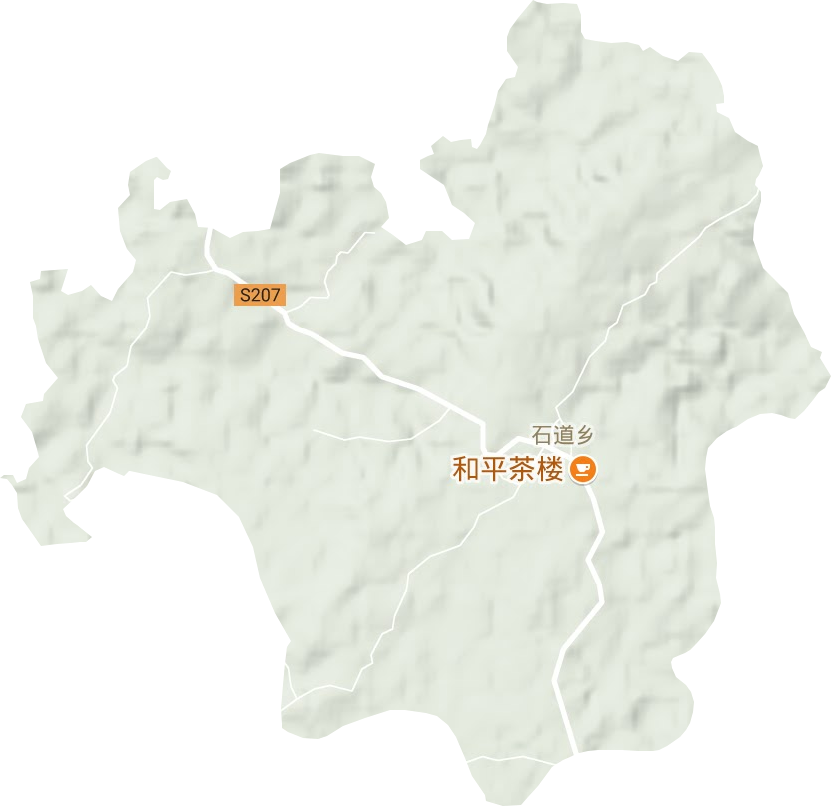 石道乡地形图