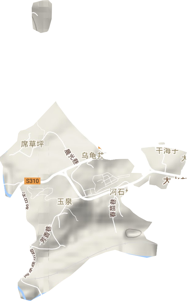 玉泉街道地形图