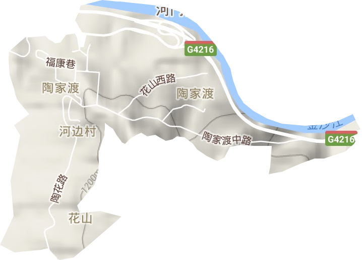 陶家渡街道地形图