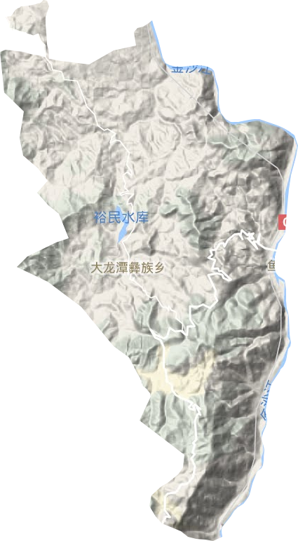 大龙潭彝族乡地形图