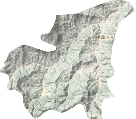 啊喇彝族乡地形图