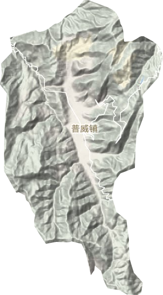 普威镇地形图