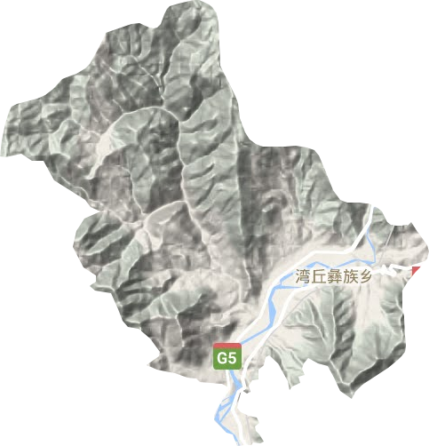 湾丘彝族乡地形图