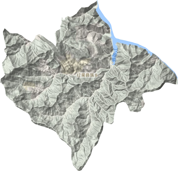 红果彝族乡地形图