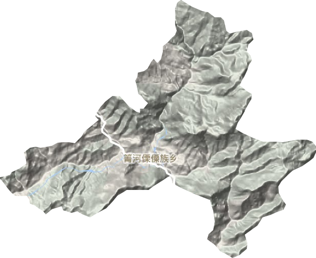 箐河傈僳族乡地形图