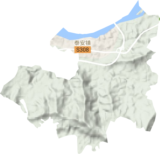 泰安镇地形图