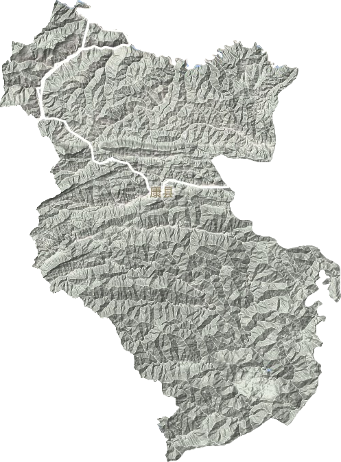 康县地形图