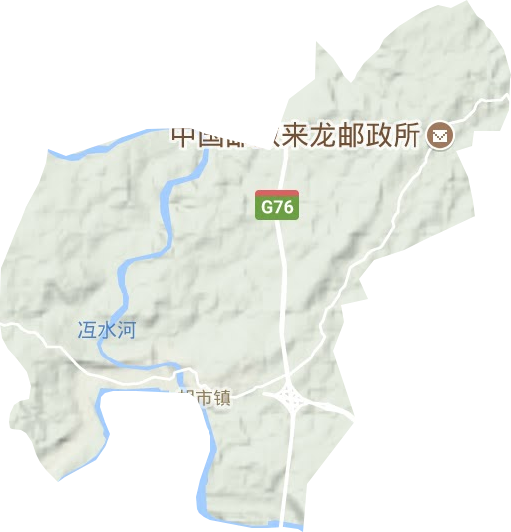 胡市镇地形图