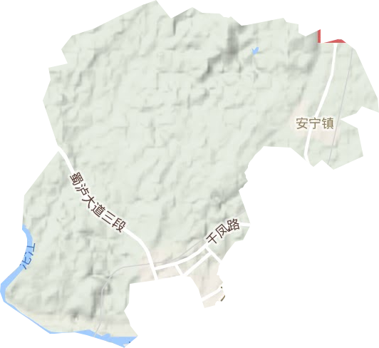 安宁镇地形图