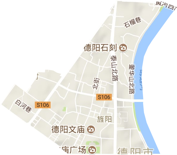 旌阳街道地形图