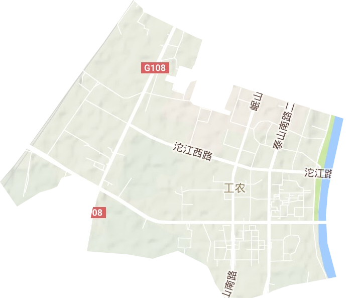 工农街道地形图