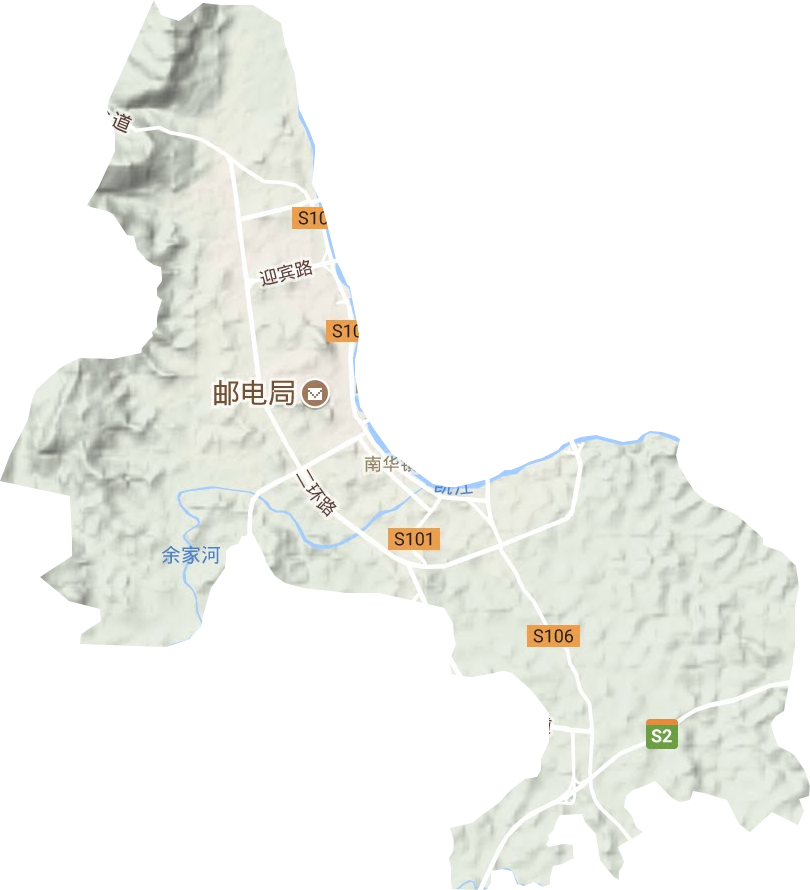 南华镇地形图