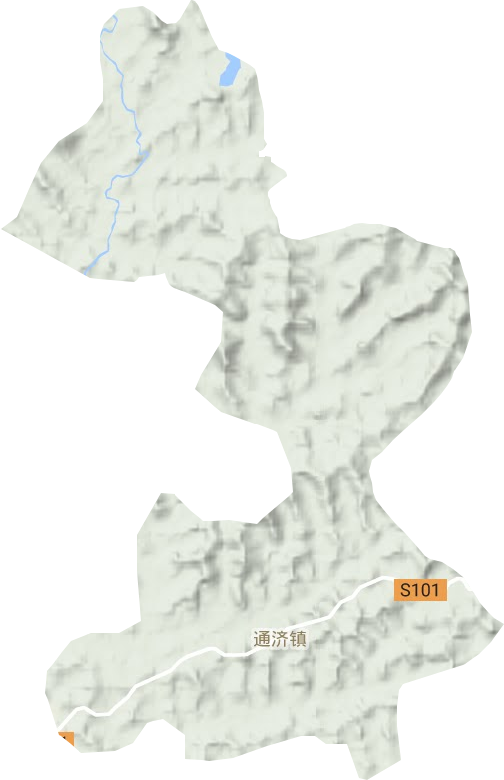 通济镇地形图